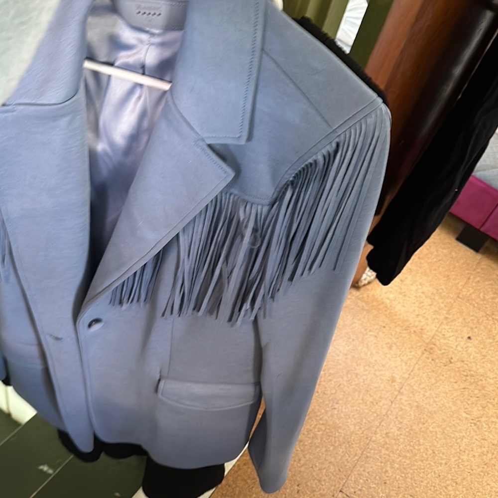 Fringed Blue Blazer